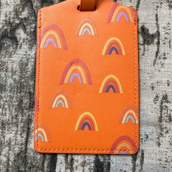 Rainbow multicoloured luggage tag pattern new holiday travel accessories - Picture 2 of 8